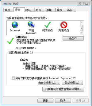 (1)首先检查是否已加入信任站点
